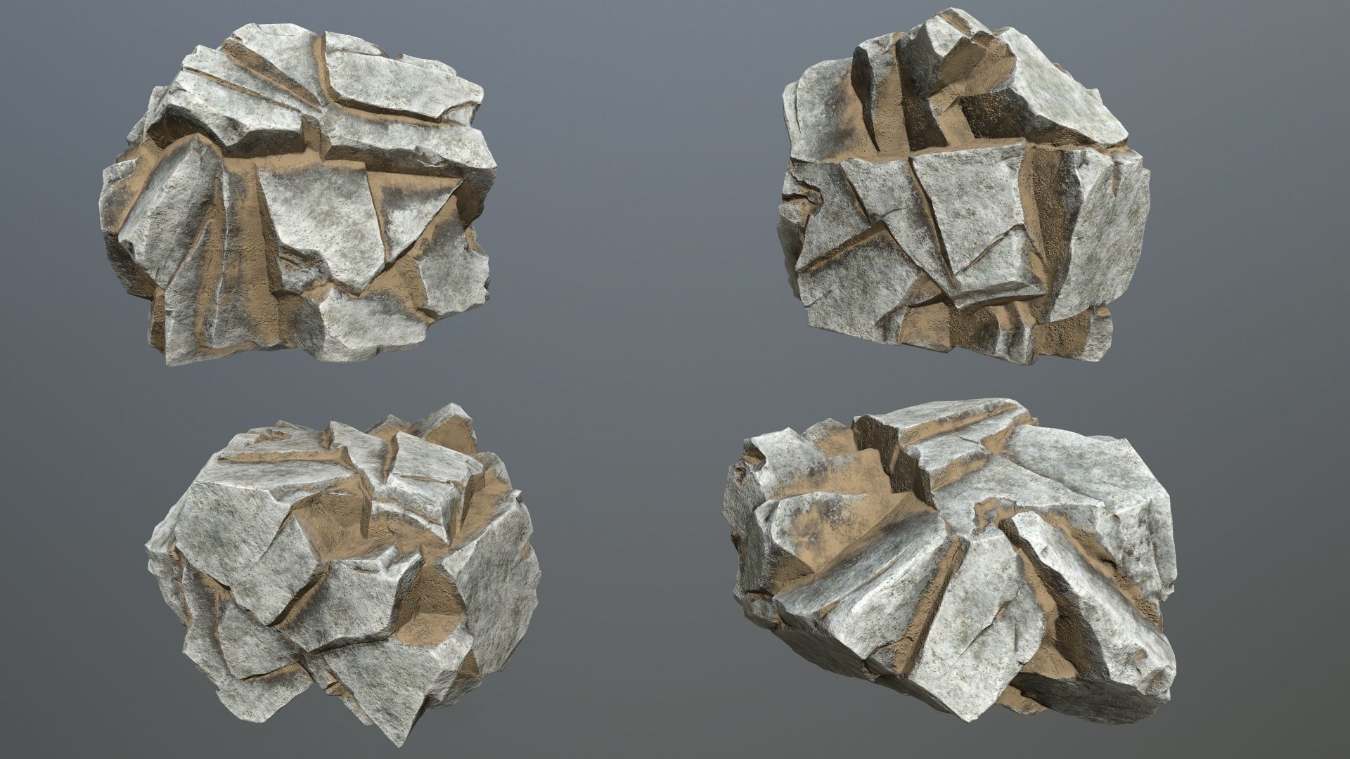 desert rocks Low-poly 3D model_13