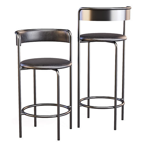 Rove Concepts Ava - Bar and Counter Stool 3D model 4