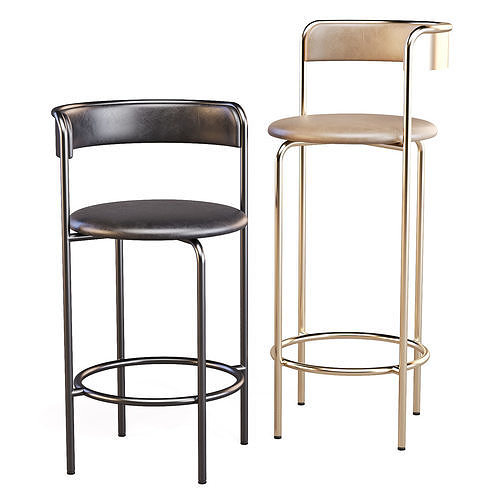 Rove Concepts Ava - Bar and Counter Stool 3D model 2