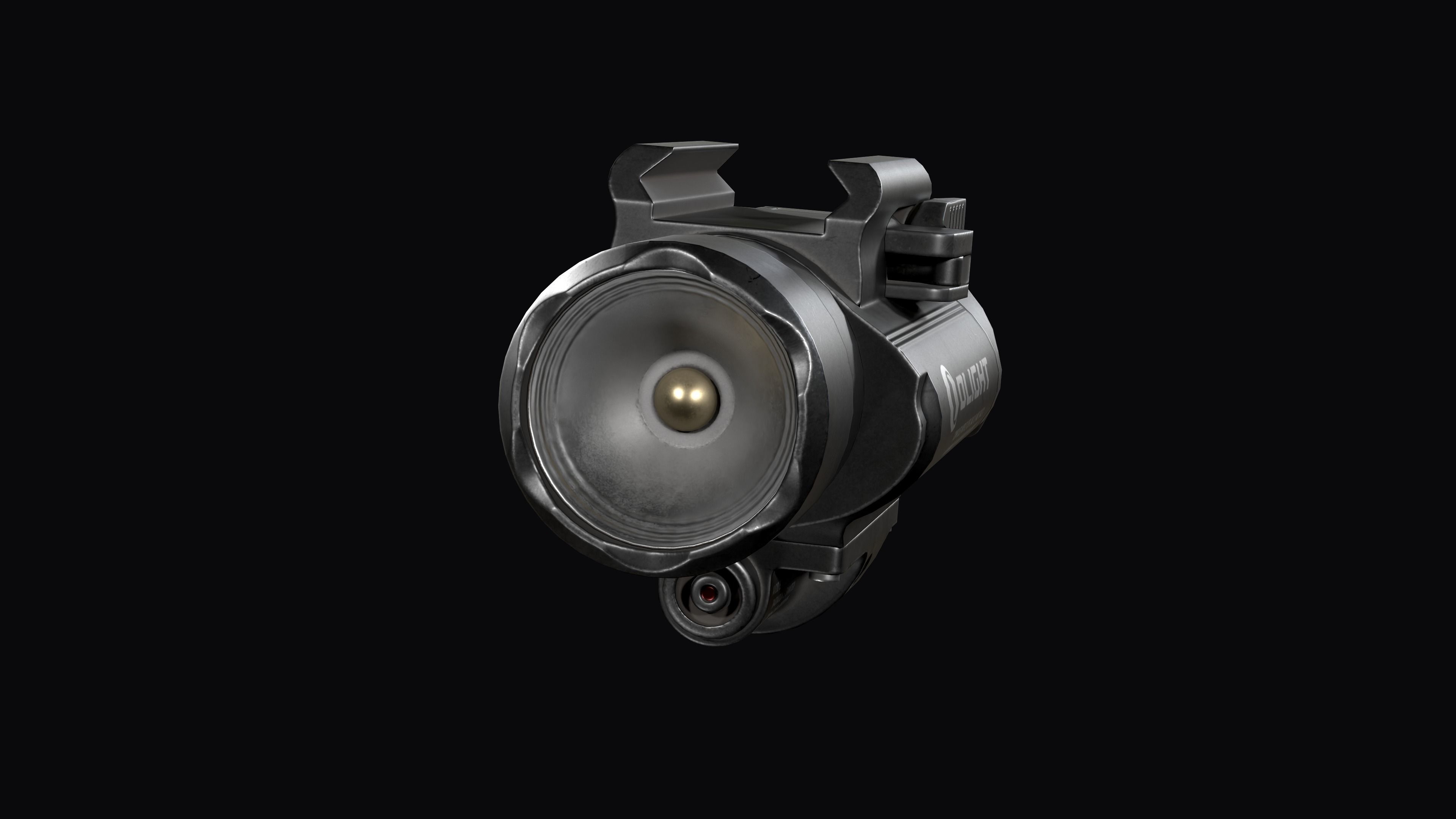 tactical weapon flashlight with laser Olight Baldr Pro Low-poly 3D model_13