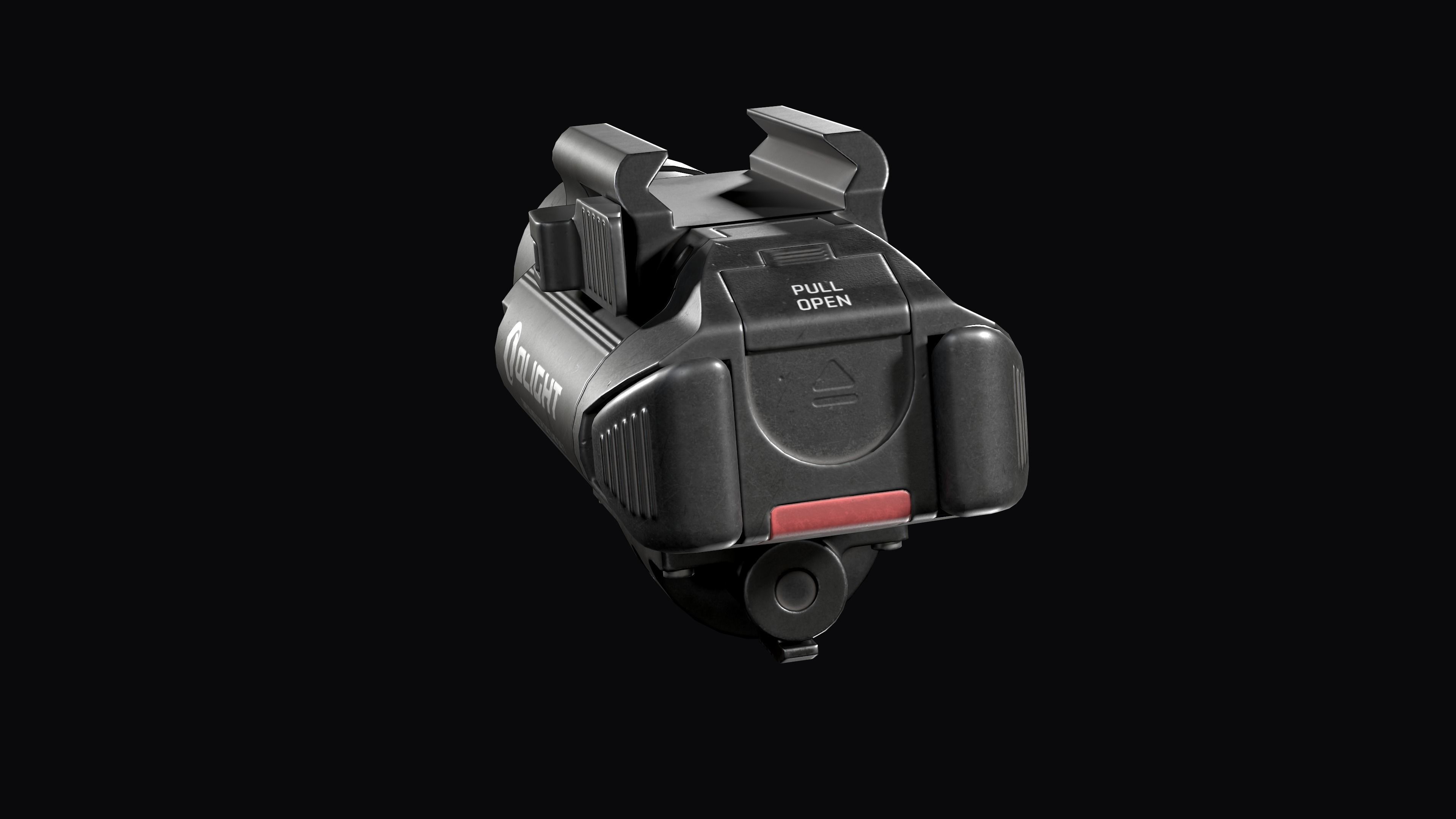 tactical weapon flashlight with laser Olight Baldr Pro Low-poly 3D model_14