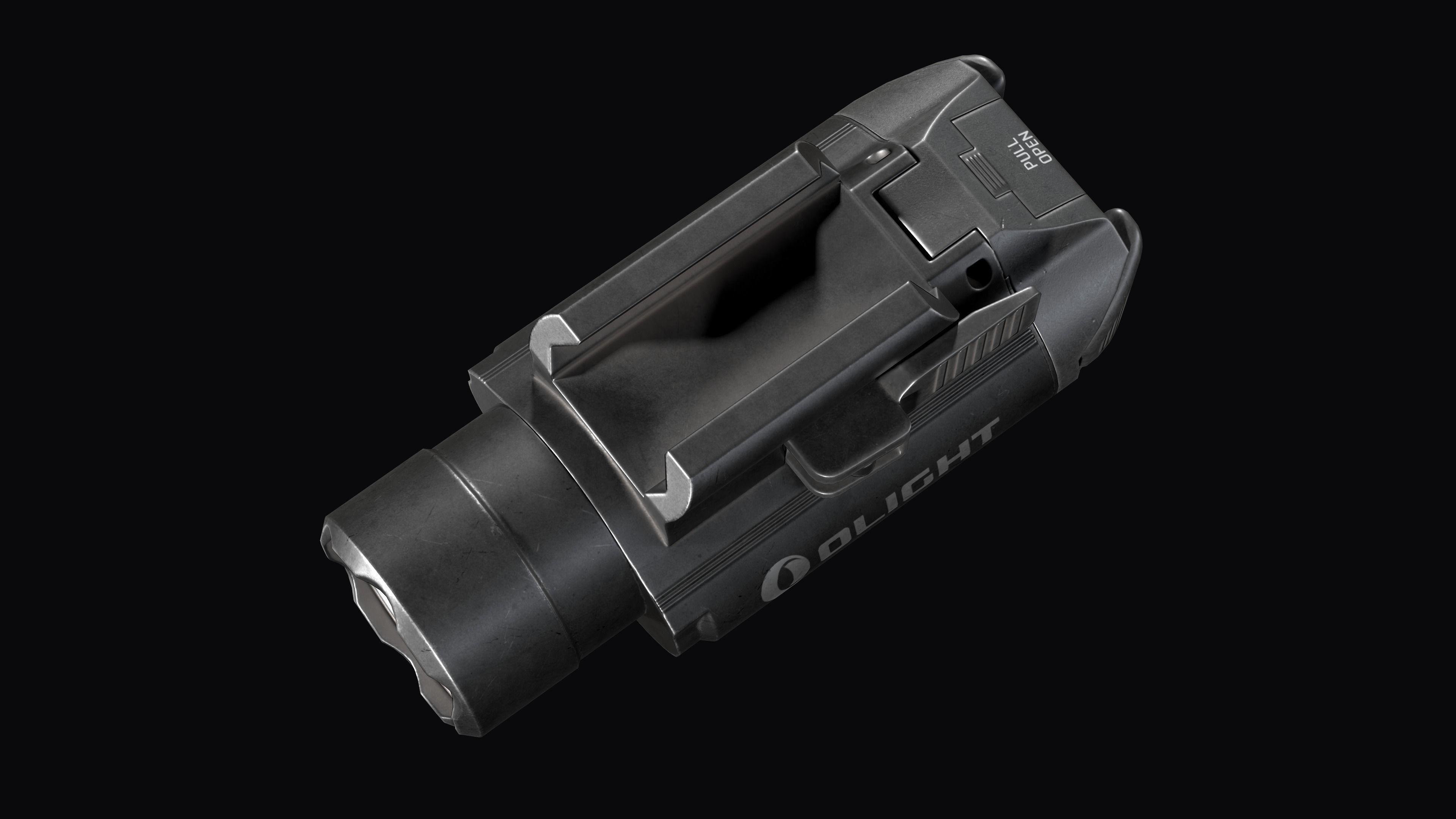 tactical weapon flashlight with laser Olight Baldr Pro Low-poly 3D model_11