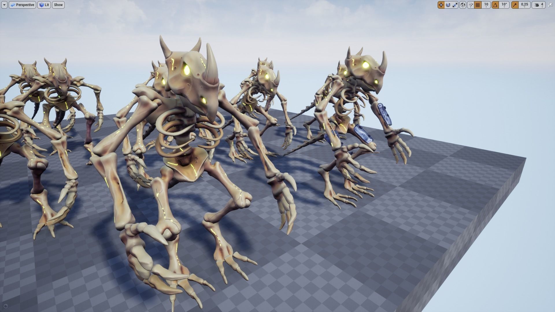 Bone monster Low-poly 3D model_2