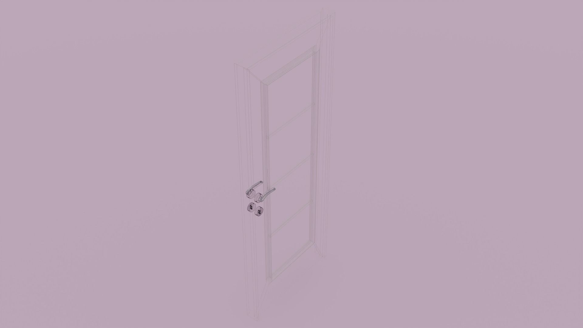 Interior Door V2 3D model_7