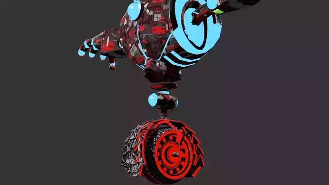 3D police robot 3D model