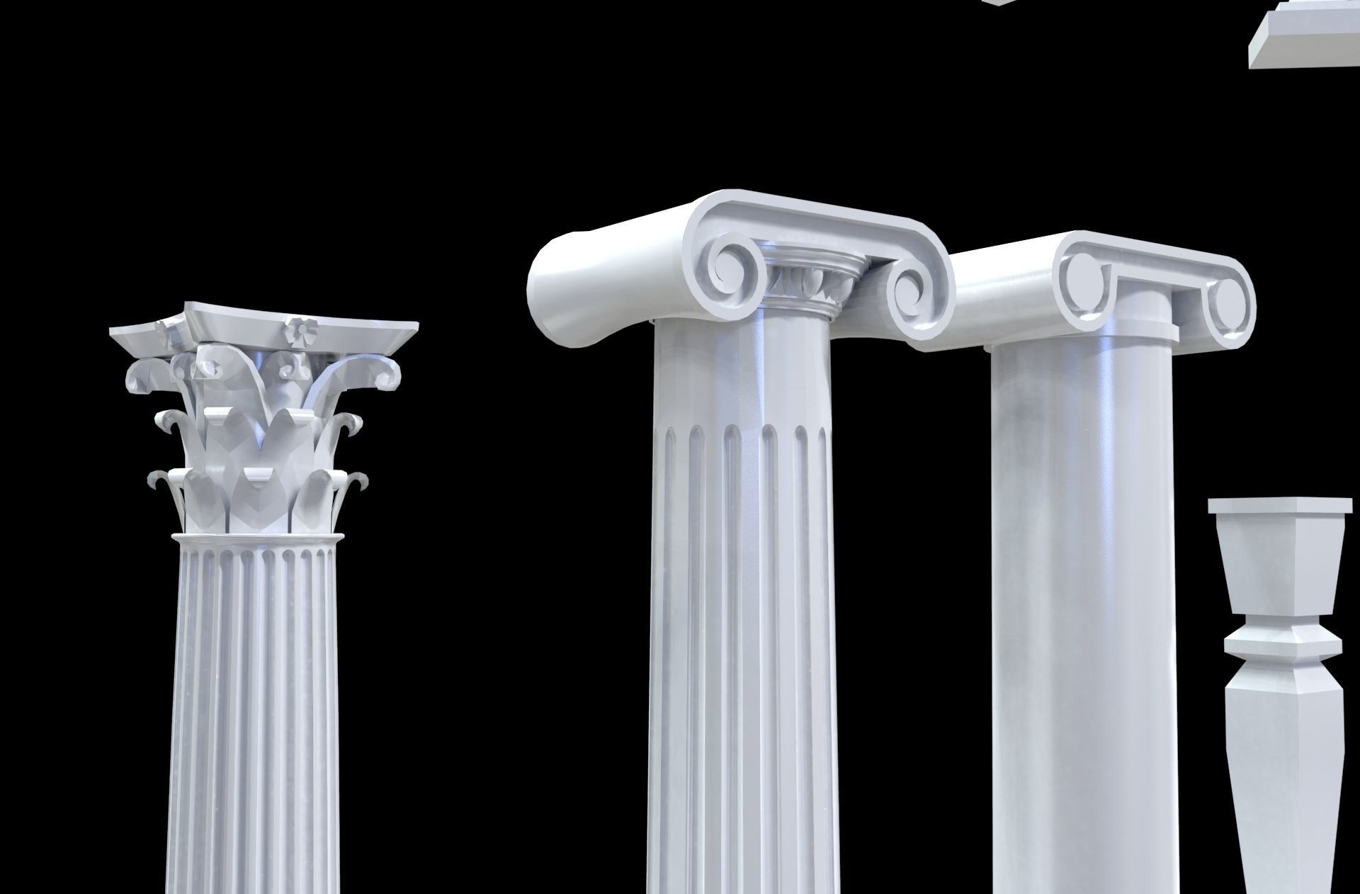 Classical Columns pillar decorate 3d model  3D model_1