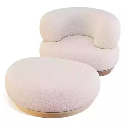 Emmanuelle Simon Split - ArmChair and Ottoman