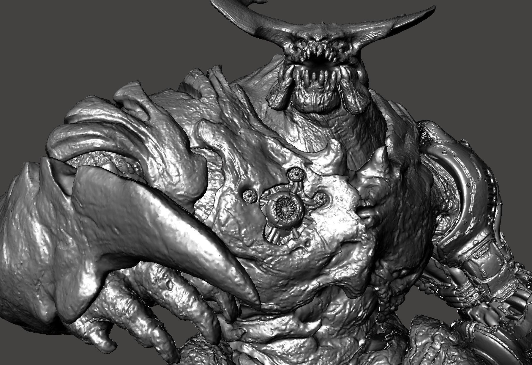 CYBERDEMON DOOM 2016 BOSS UAC TYRANT EXTREME ULTRA DETAILED MESH 3D print model_29