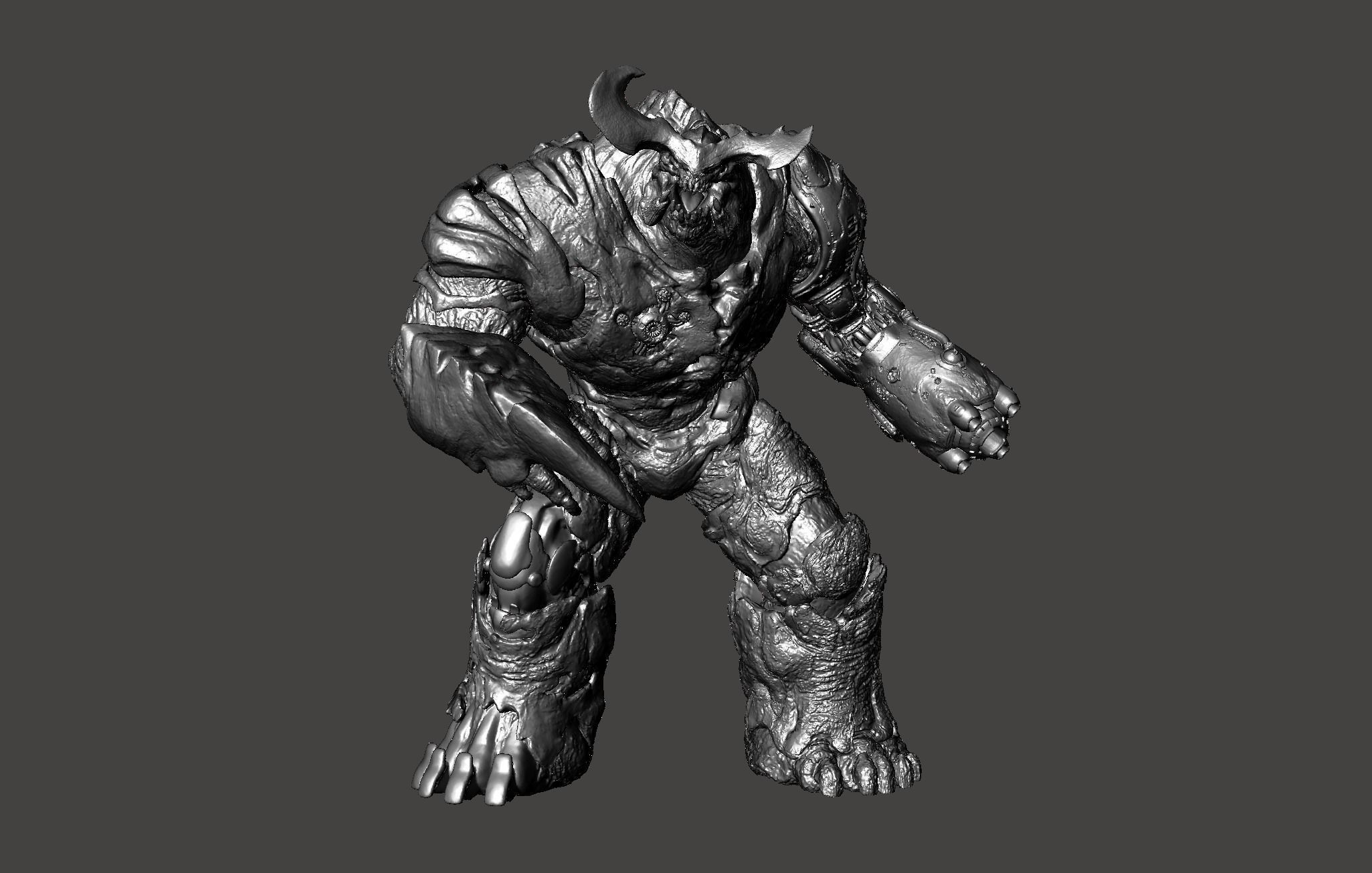 CYBERDEMON DOOM 2016 BOSS UAC TYRANT EXTREME ULTRA DETAILED MESH 3D print model_43
