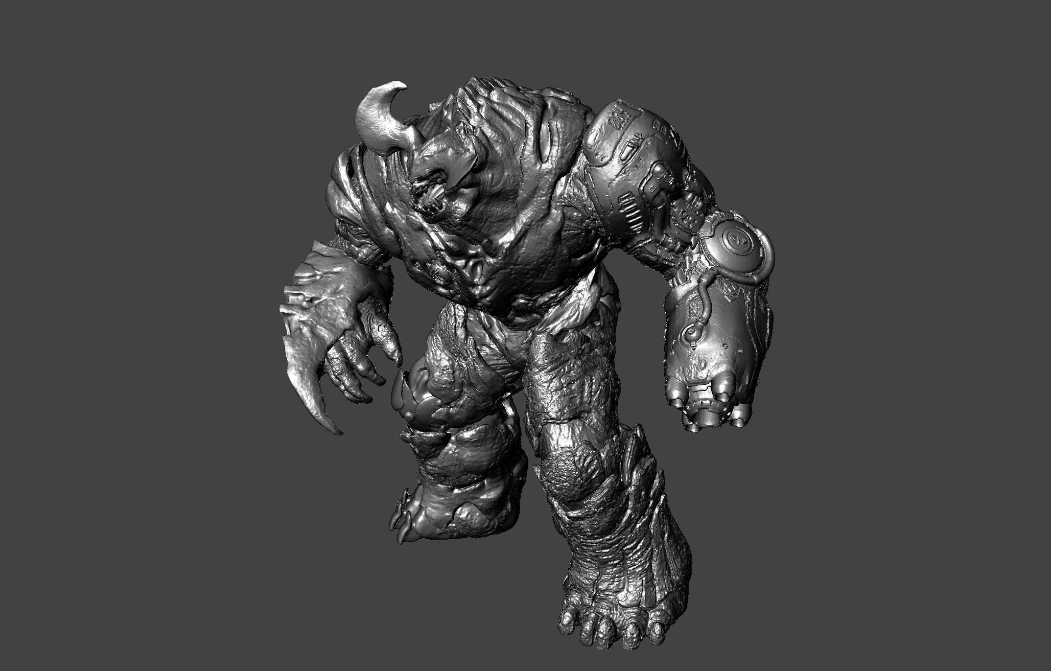 CYBERDEMON DOOM 2016 BOSS UAC TYRANT EXTREME ULTRA DETAILED MESH 3D print model_5