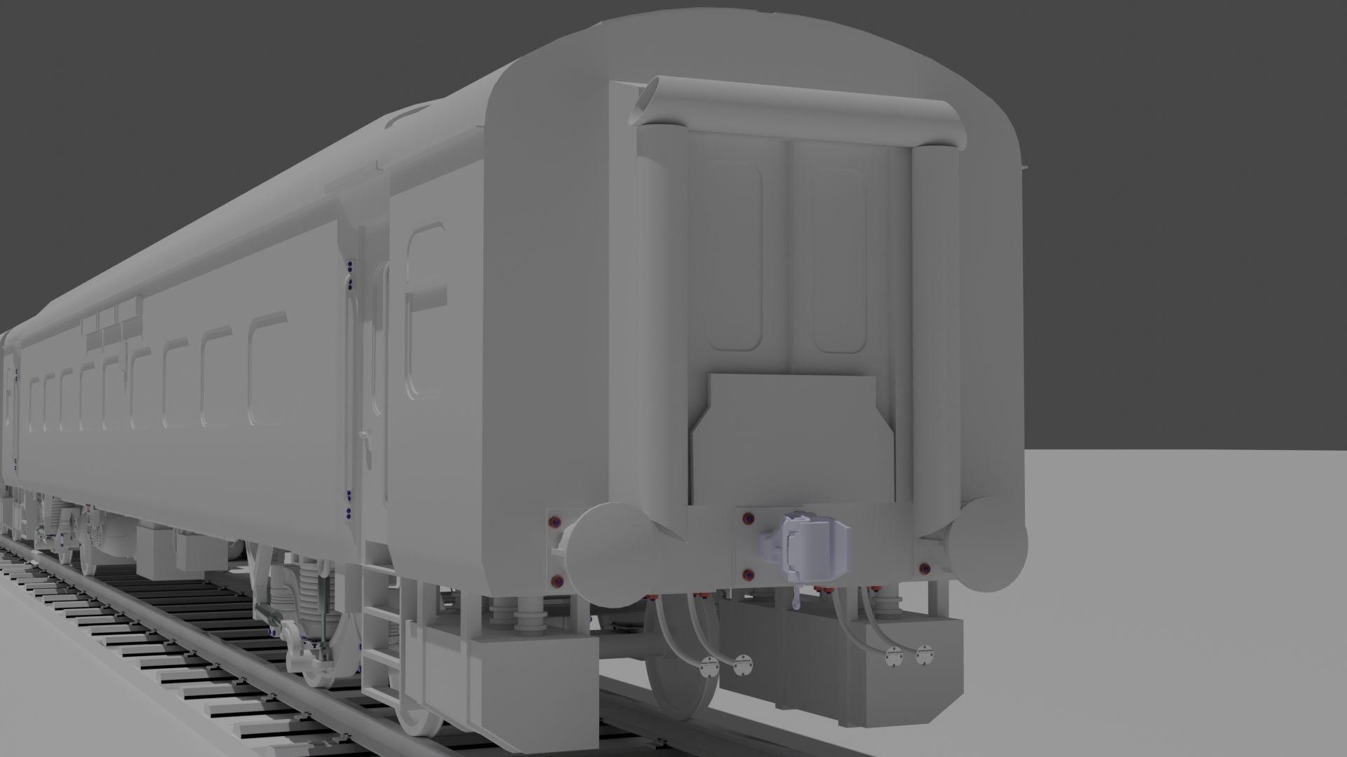 Indian Railways Train WAP 4 LHB Coaches 3D Model 3D model_17