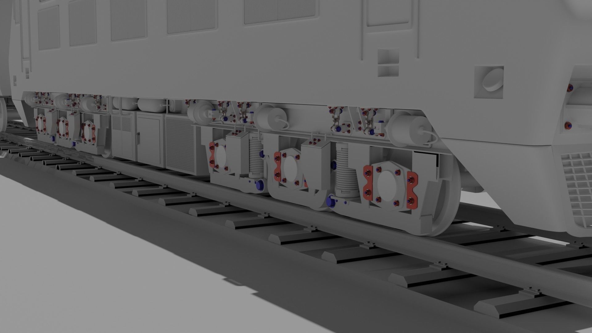 Indian Railways Train WAP 4 LHB Coaches 3D Model 3D model_12