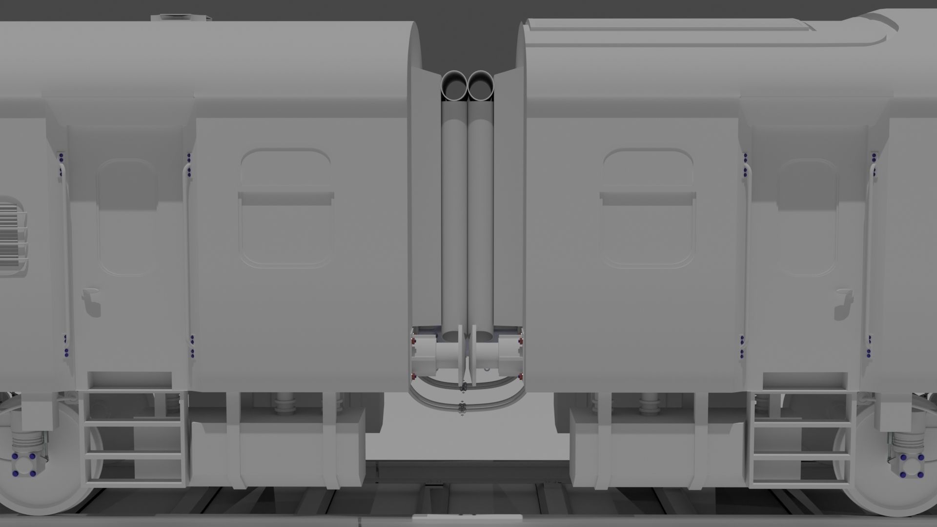 Indian Railways Train WAP 4 LHB Coaches 3D Model 3D model_15