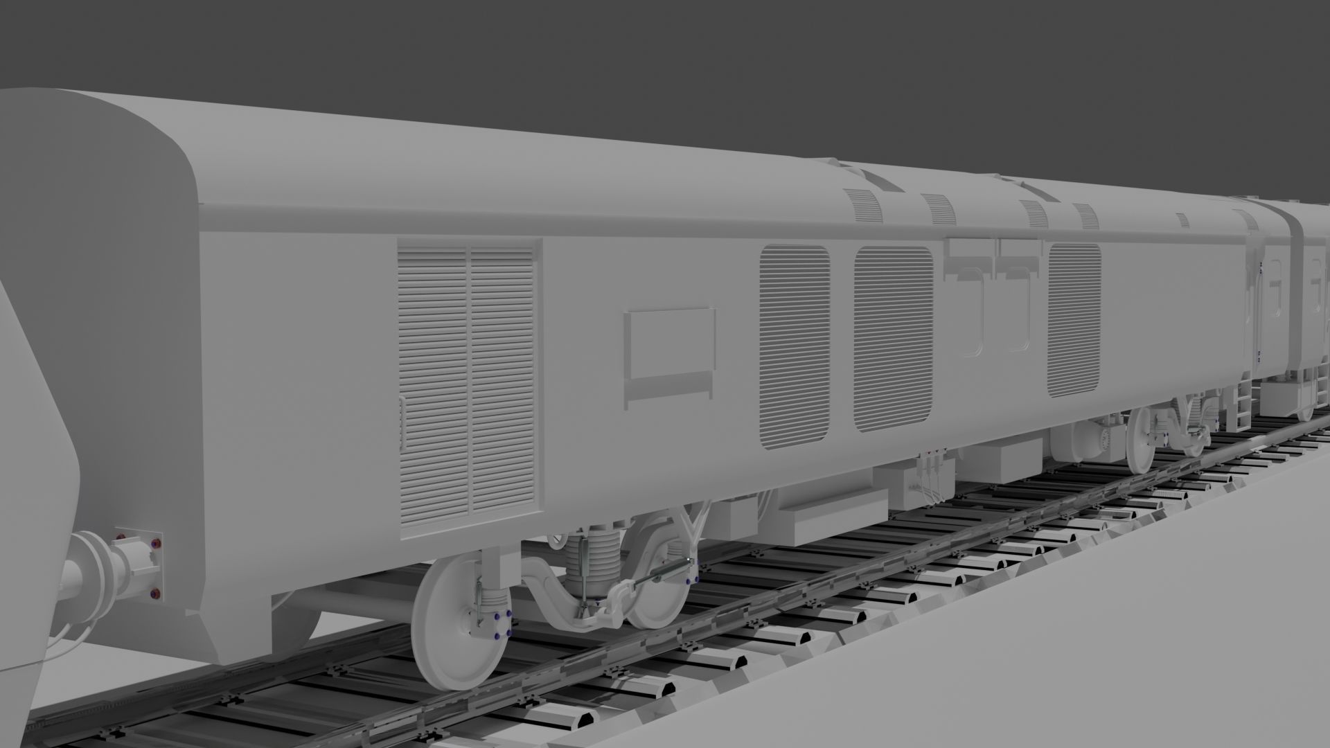 Indian Railways Train WAP 4 LHB Coaches 3D Model 3D model_7
