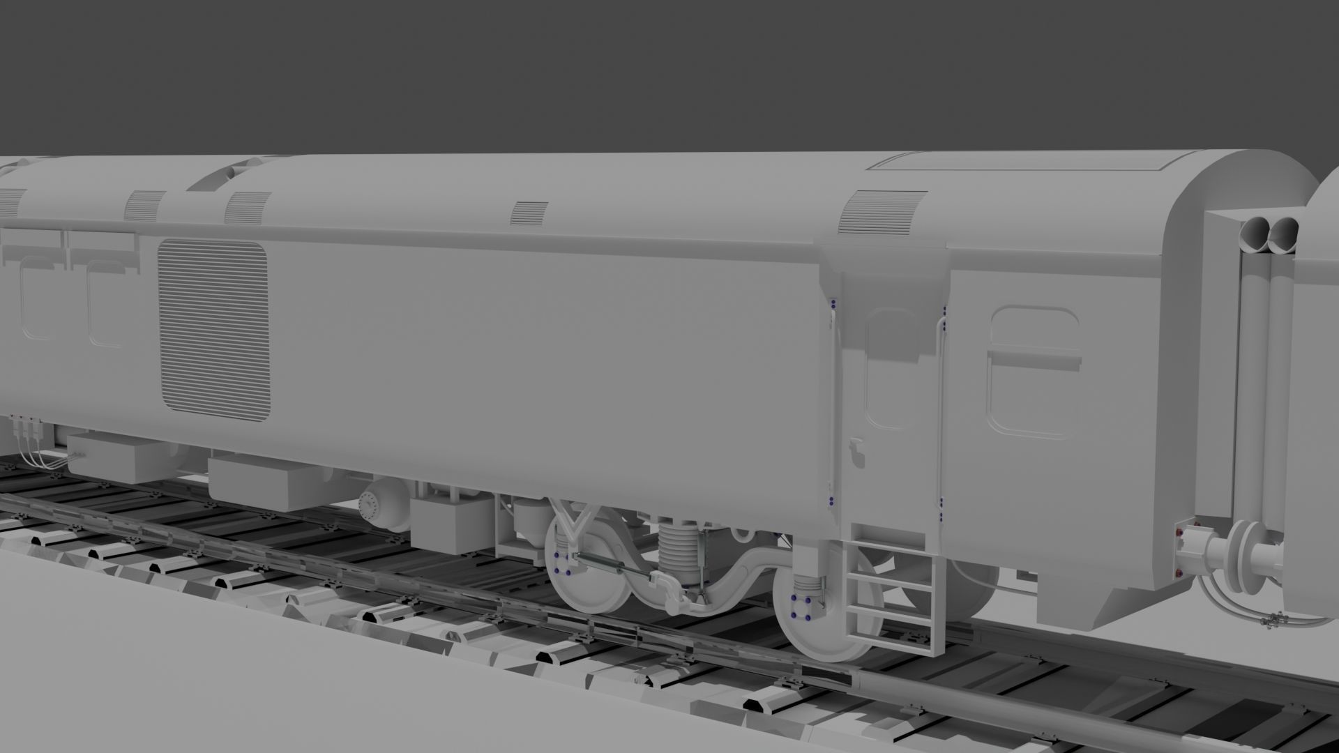 Indian Railways Train WAP 4 LHB Coaches 3D Model 3D model_18
