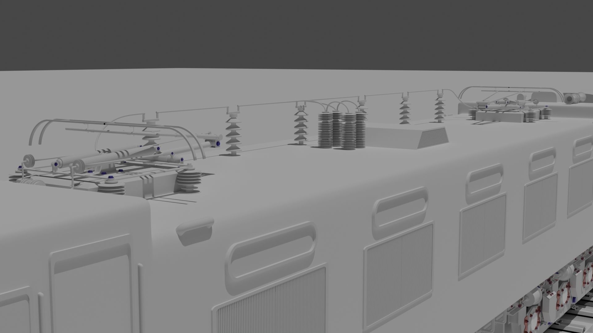 Indian Railways Train WAP 4 LHB Coaches 3D Model 3D model_11