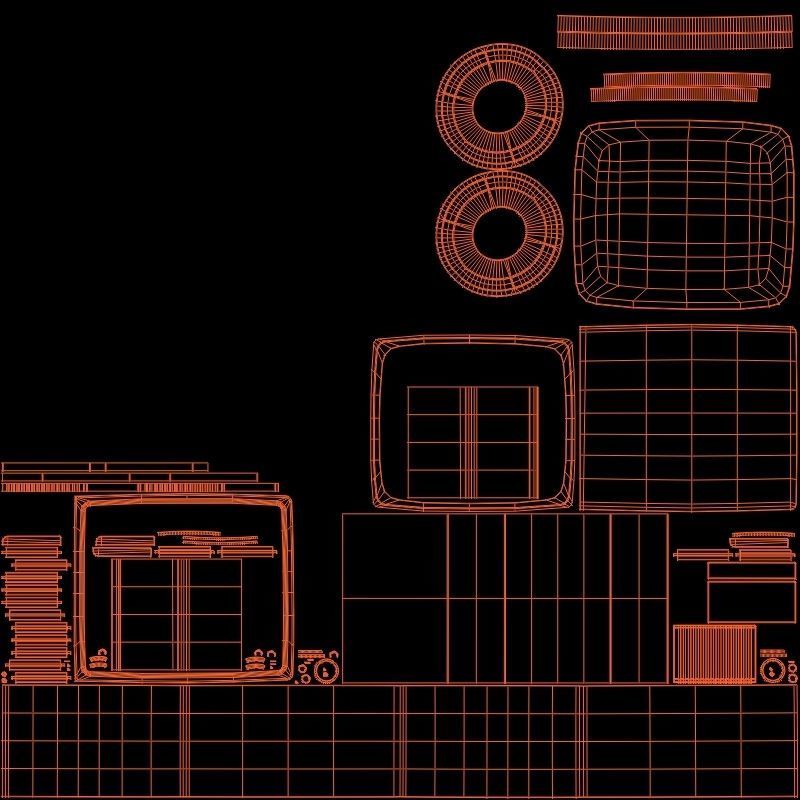 1970s Style Tv Old Tv Vintage Tv Retro Tv 3D model_22