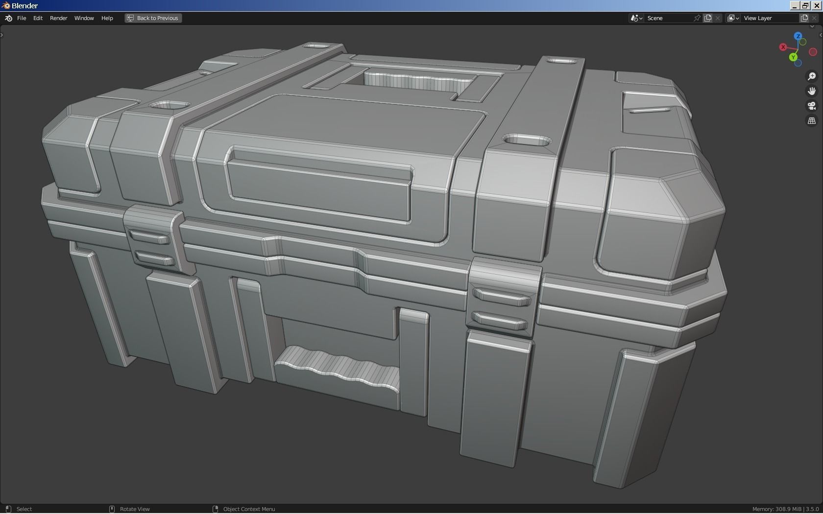 Bench Drill Press and Toolbox 3D model_8