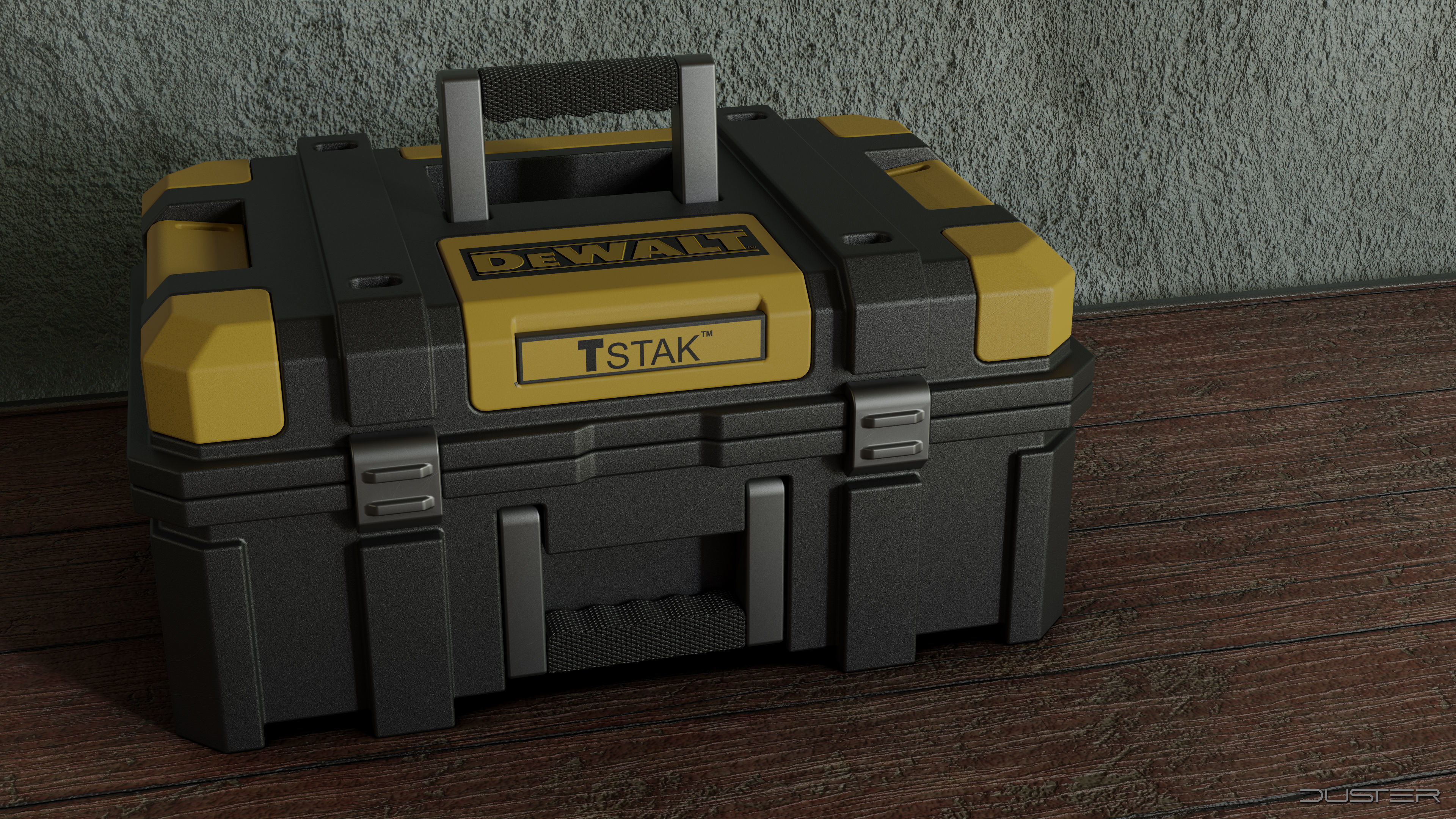Bench Drill Press and Toolbox 3D model_1