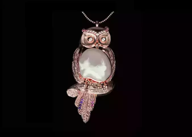 golden Owl pendant