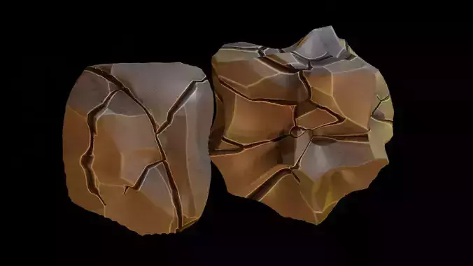 ROCKS Low-poly 3D model Texture