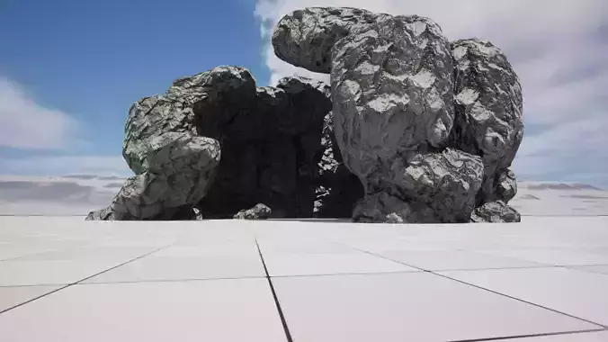 Cliff Rocks 03 Low-poly 3D model