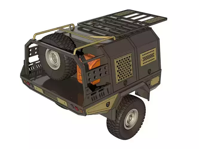 OFF ROAD REAR canopy for BRX 01 and RC4WD trail finder 3D PRINT 3D print model