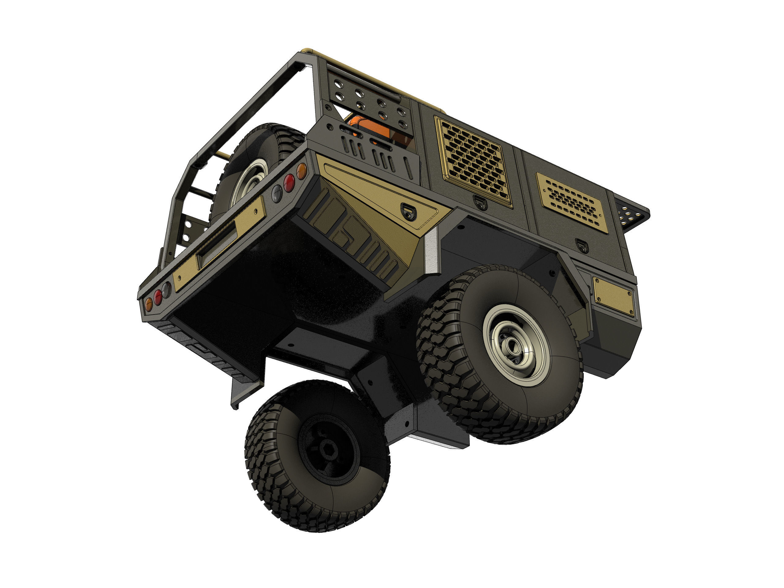 OFF ROAD REAR canopy for BRX 01 and RC4WD trail finder 3D PRINT 3D print model_14