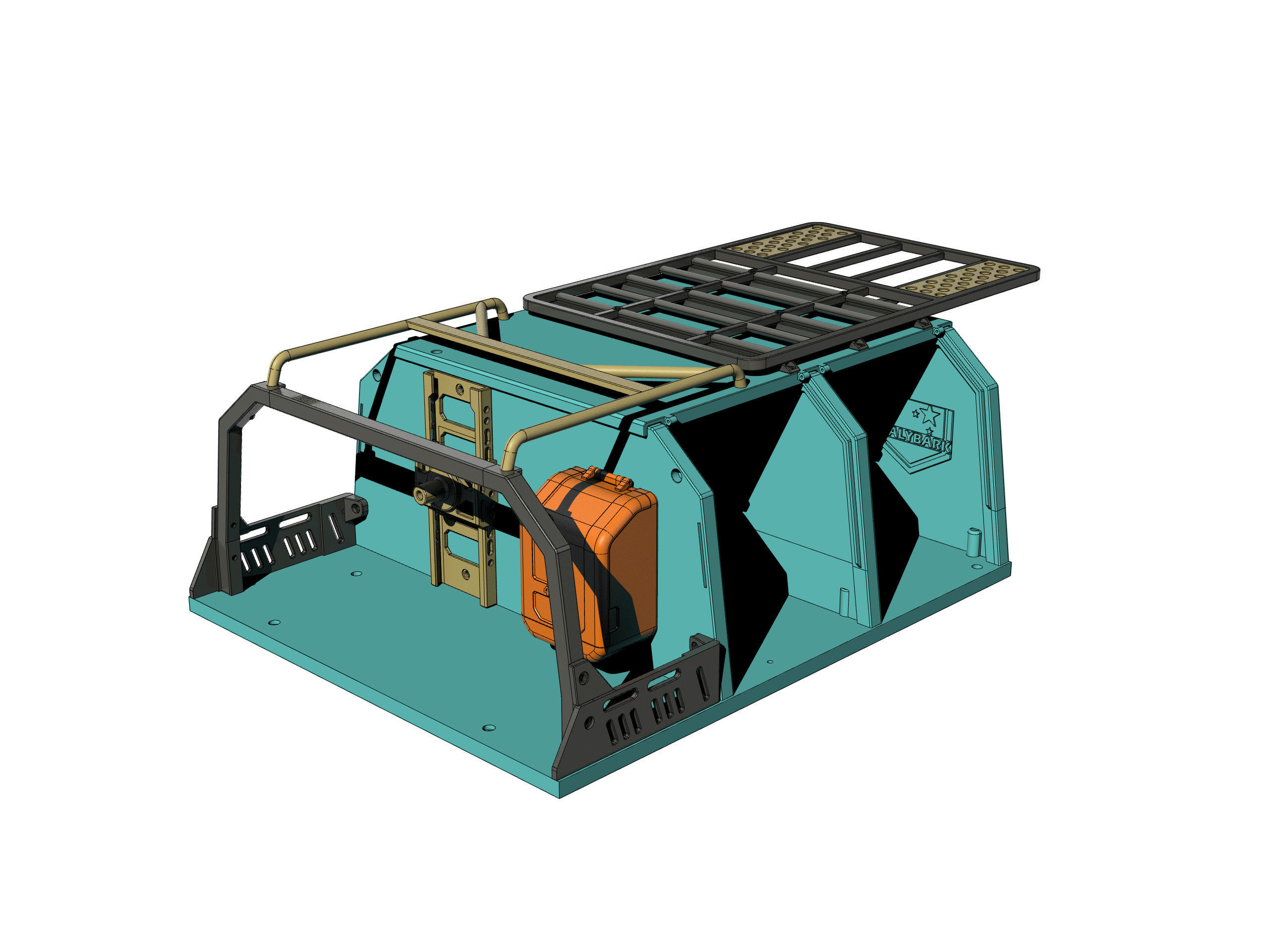 OFF ROAD REAR canopy for BRX 01 and RC4WD trail finder 3D PRINT 3D print model_4