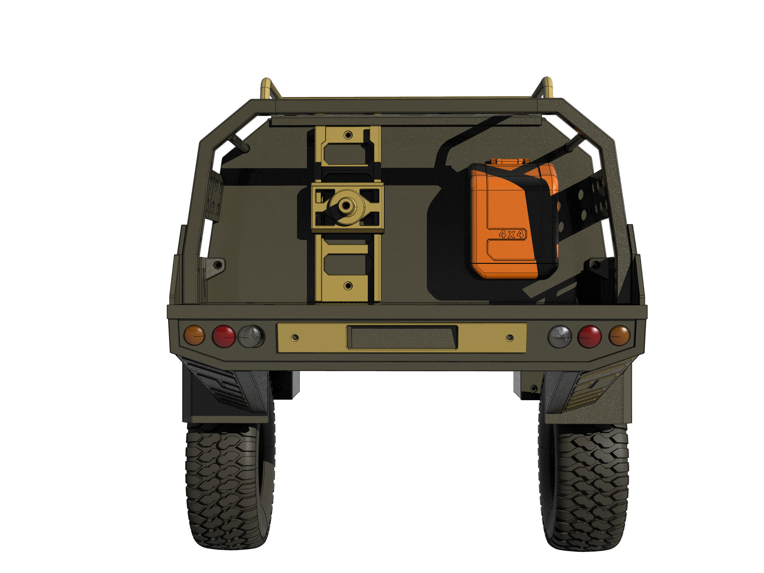 OFF ROAD REAR canopy for BRX 01 and RC4WD trail finder 3D PRINT 3D print model_15