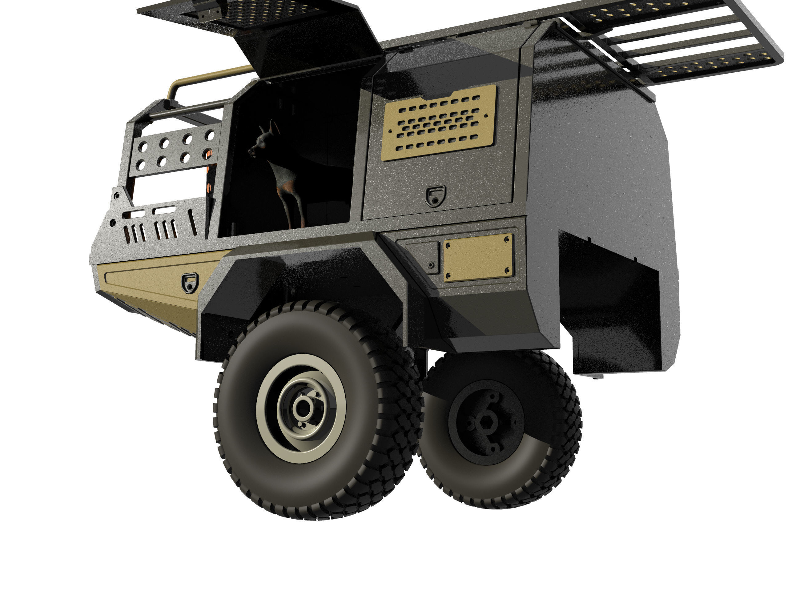 OFF ROAD REAR canopy for BRX 01 and RC4WD trail finder 3D PRINT 3D print model_16