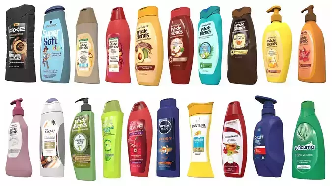 Shampoo pack 20 3D Model Collection Shampoo pack 20 3D Model Collection