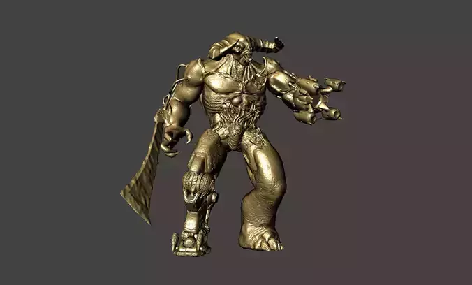 TYRANT DOOM ETERNAL CYBERDEMON ULTRA DETAILED STL MODULAR SWORD