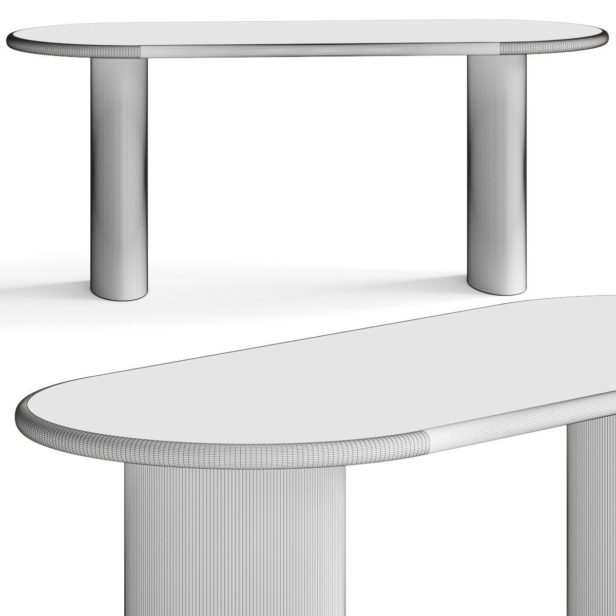 Lulu and Georgia Mattea Oval Dining Table 3D model_1
