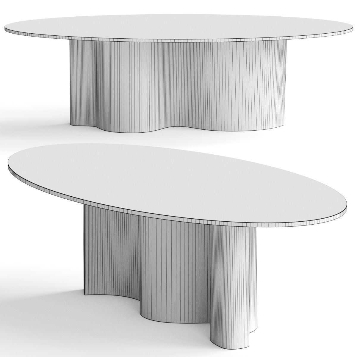 OM Editions WaveWoo Dining Table 3D model_1