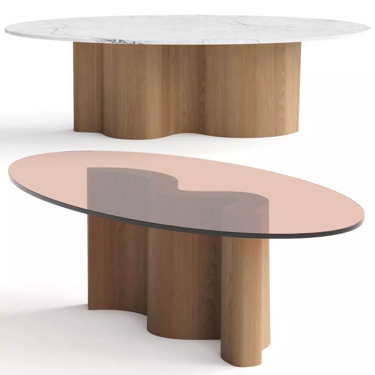 OM Editions WaveWoo Dining Table 3D model_0