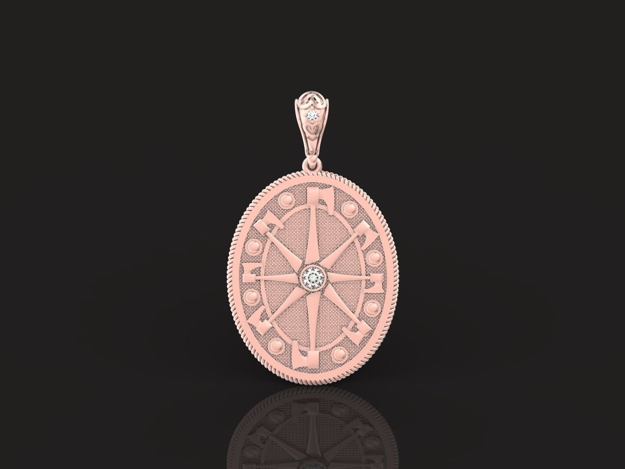 Celtic Compass North Star Polaris amulet axe 845 3D print model_24