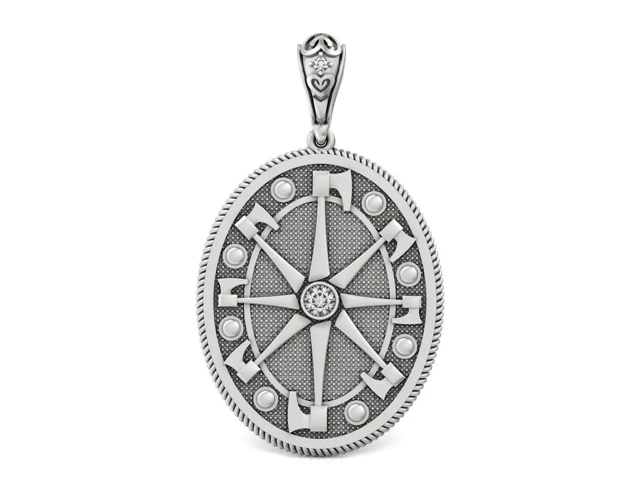 Celtic Compass North Star Polaris amulet axe 845 3D print model_0