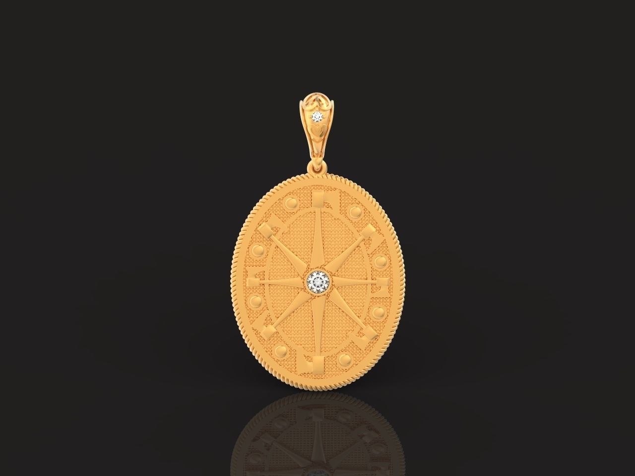 Celtic Compass North Star Polaris amulet axe 845 3D print model_27