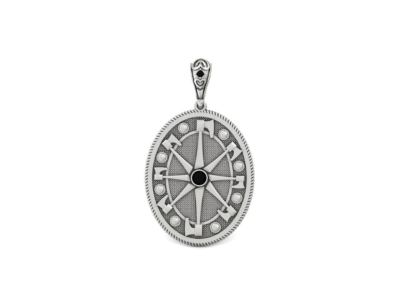 Celtic Compass North Star Polaris amulet axe 845 3D print model_21