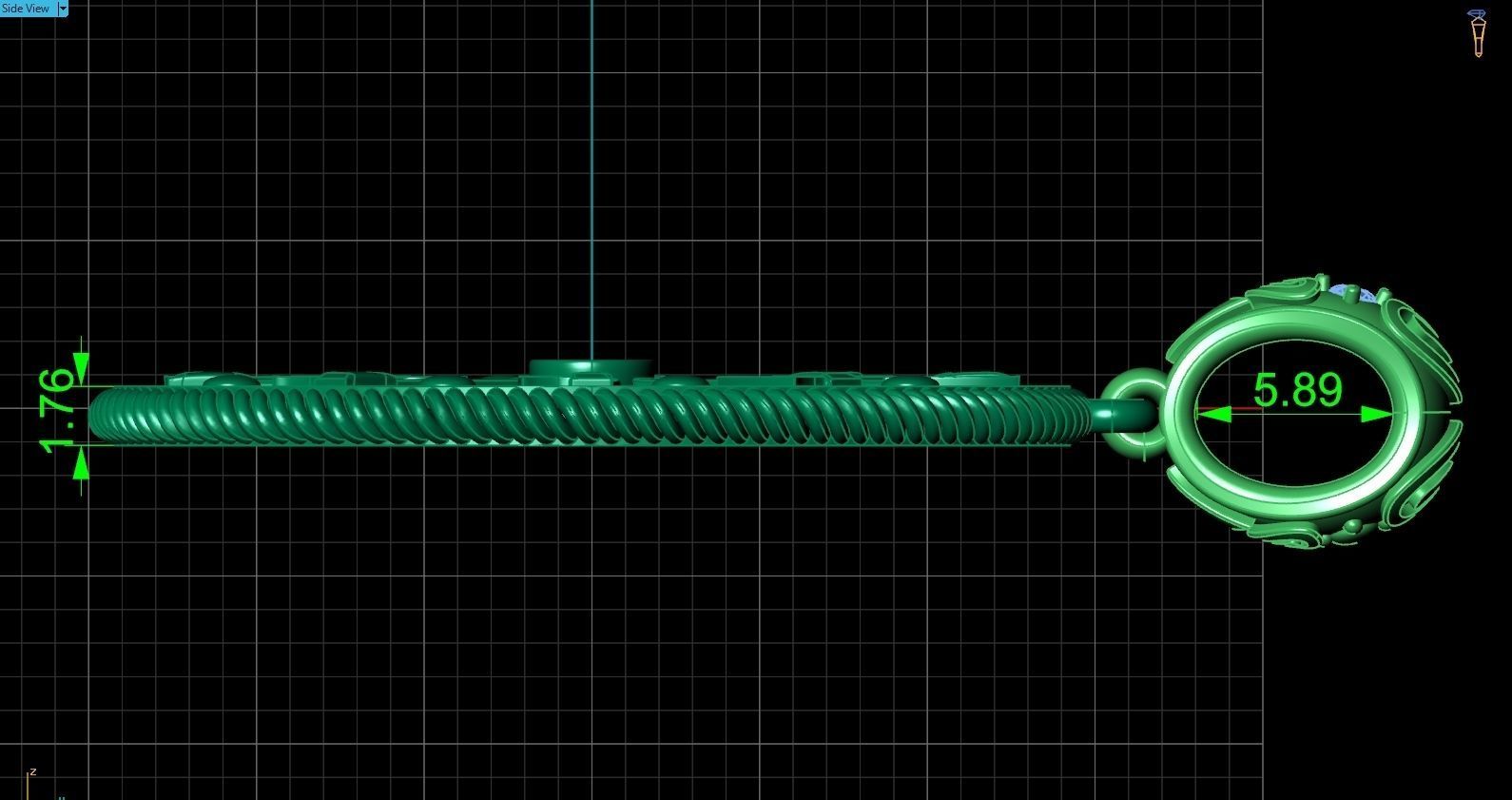 Celtic Compass North Star Polaris amulet axe 845 3D print model_7