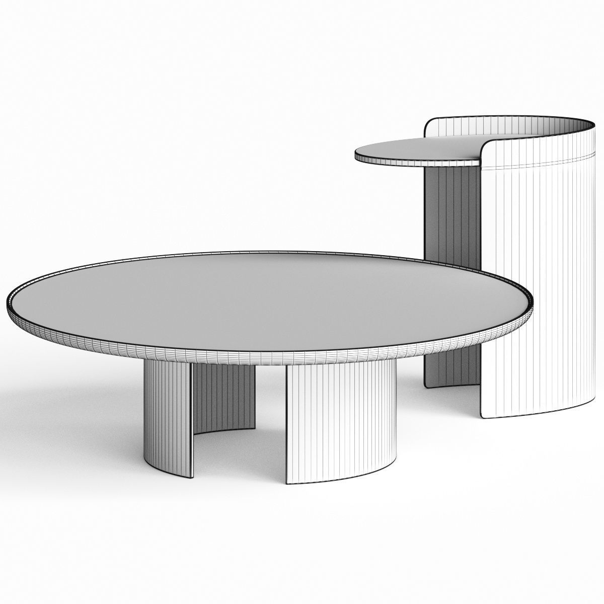 Cortigiani 1953 Jasper and Robert Coffee Table 3D model_1