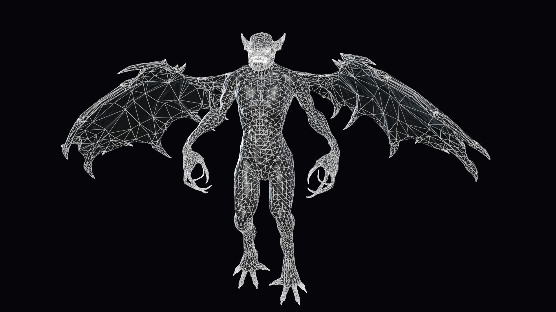 Fly Demon 3 Low-poly 3D model_7