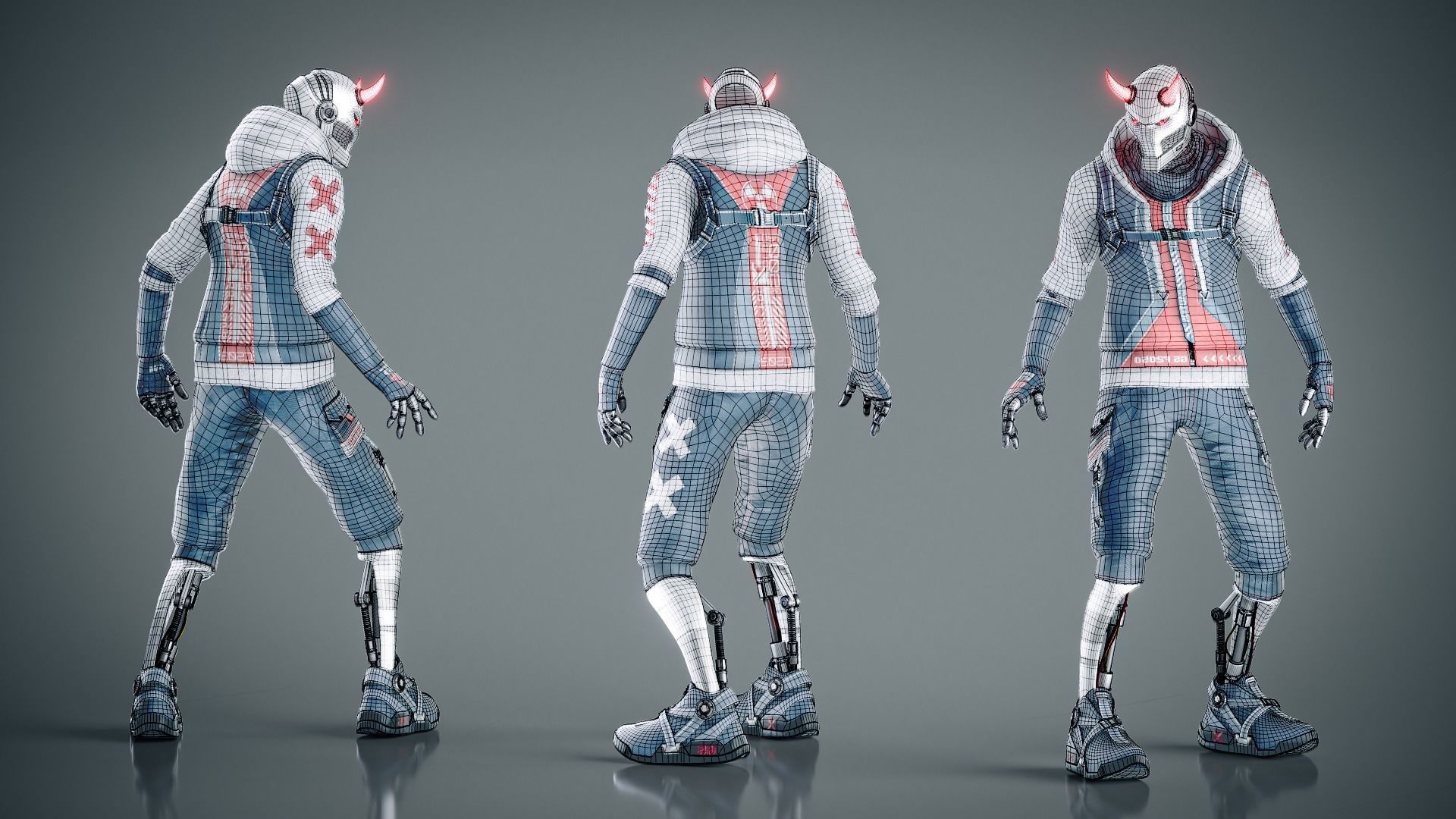 Robot - Advanced Techwear Sci-Fi Cyberpunk Robot 3D model_10