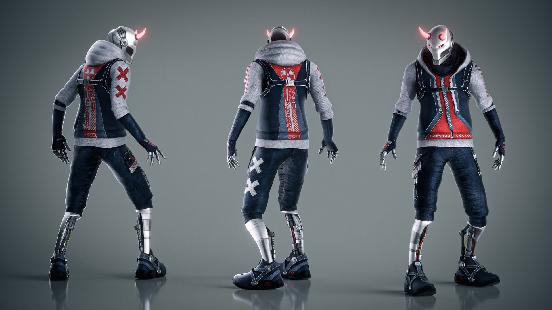 Robot - Advanced Techwear Sci-Fi Cyberpunk Robot 3D model_9