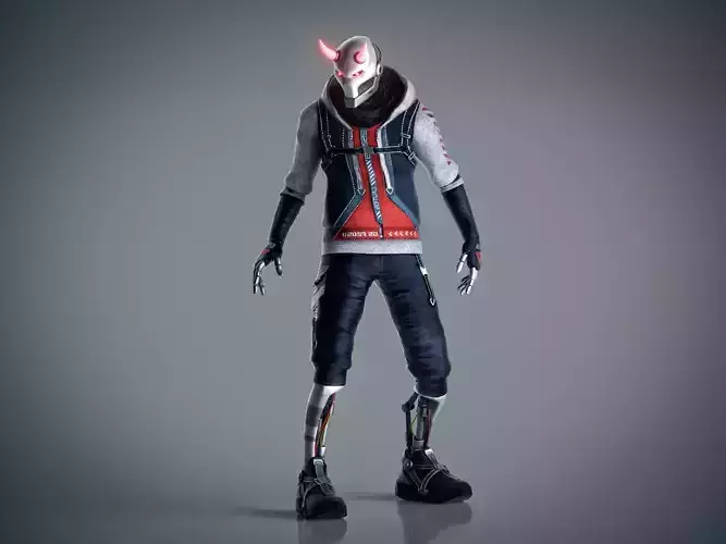 Robot - Advanced Techwear Sci-Fi Cyberpunk Robot 3D model Robot - Advanced Techwear Sci-Fi Cyberpunk Robot 3D model