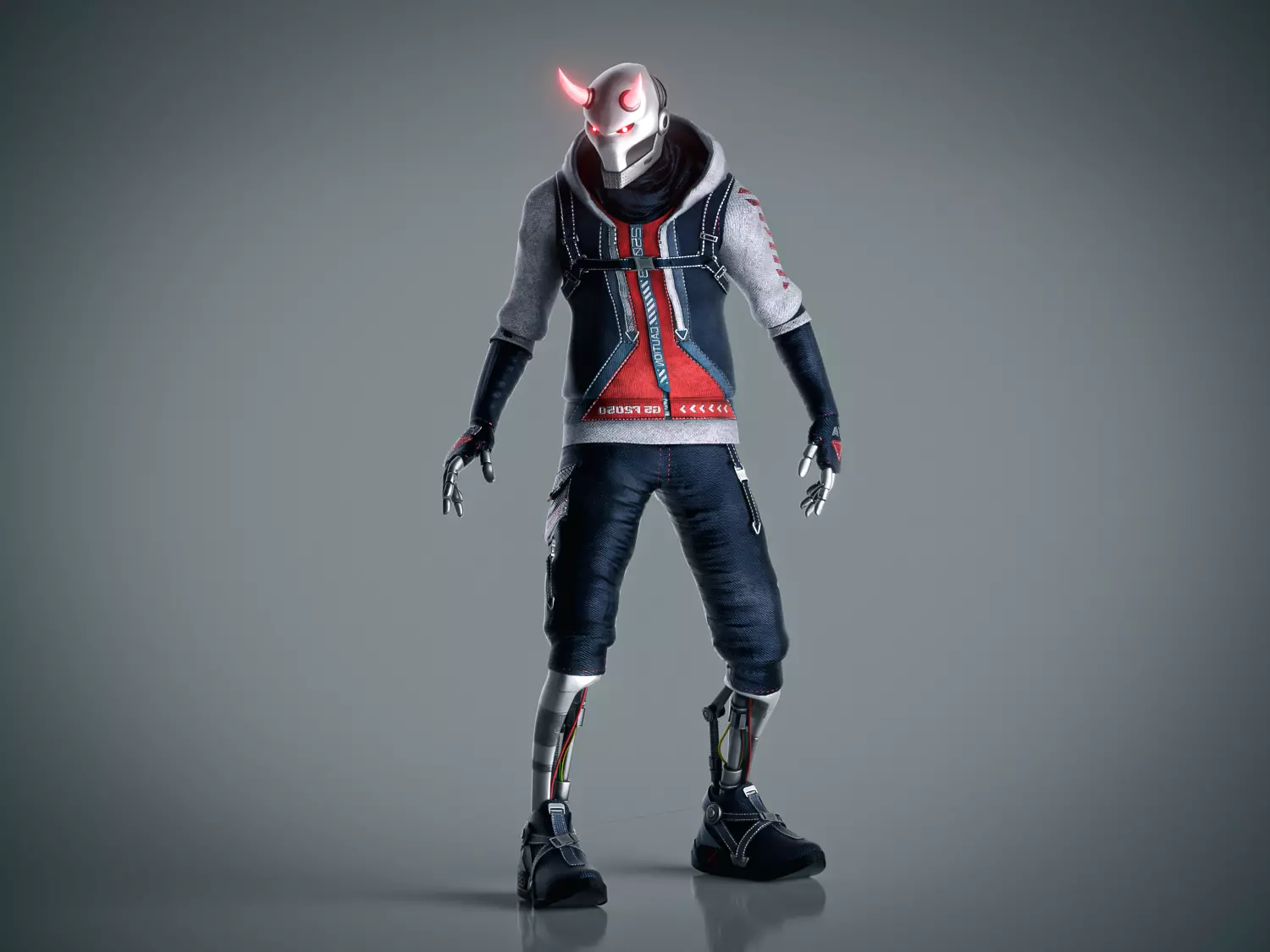 Robot - Advanced Techwear Sci-Fi Cyberpunk Robot 3D model_0