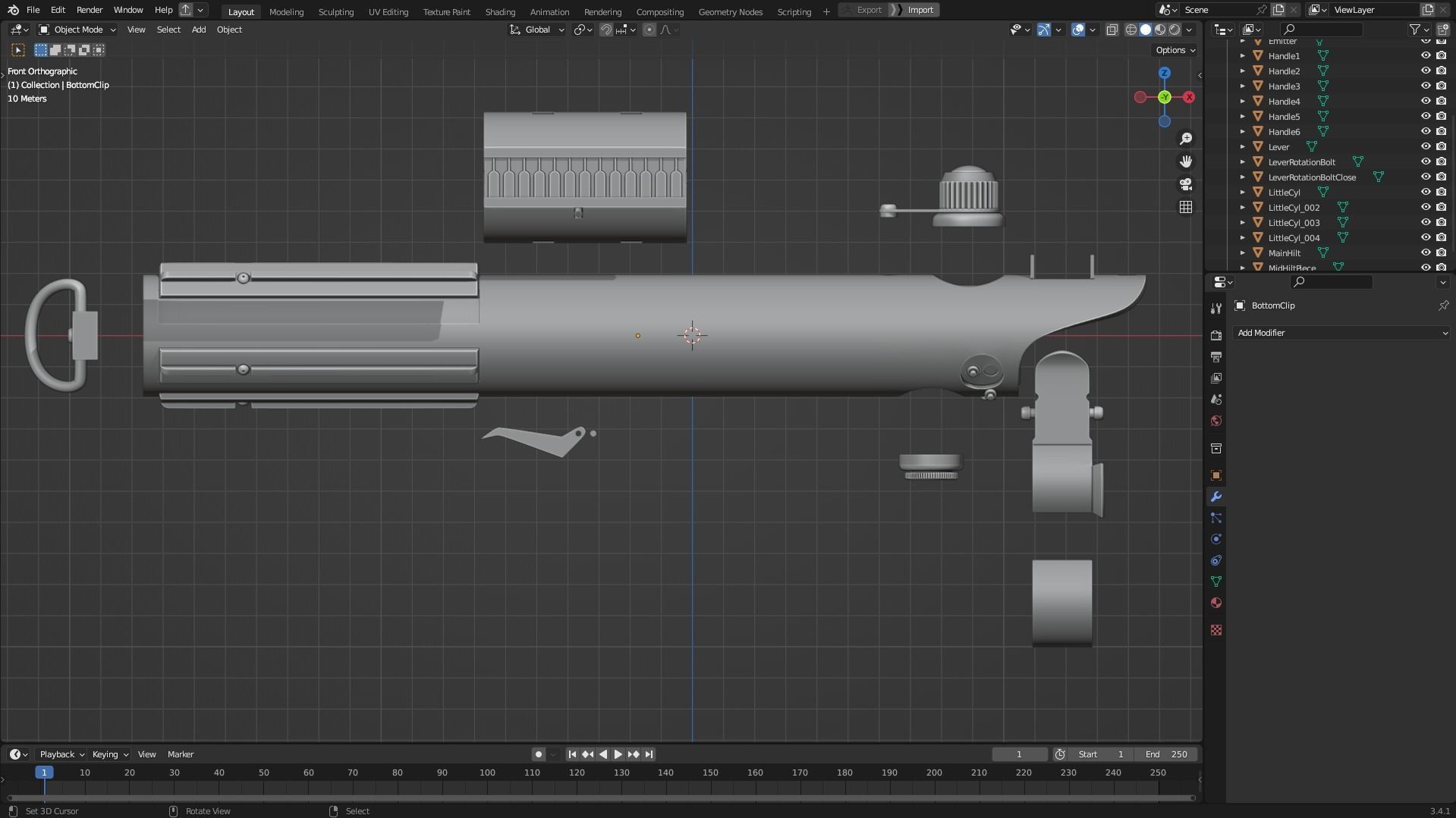 Anakin Skywalker Lightsaber for Cosplay 3D print model_11