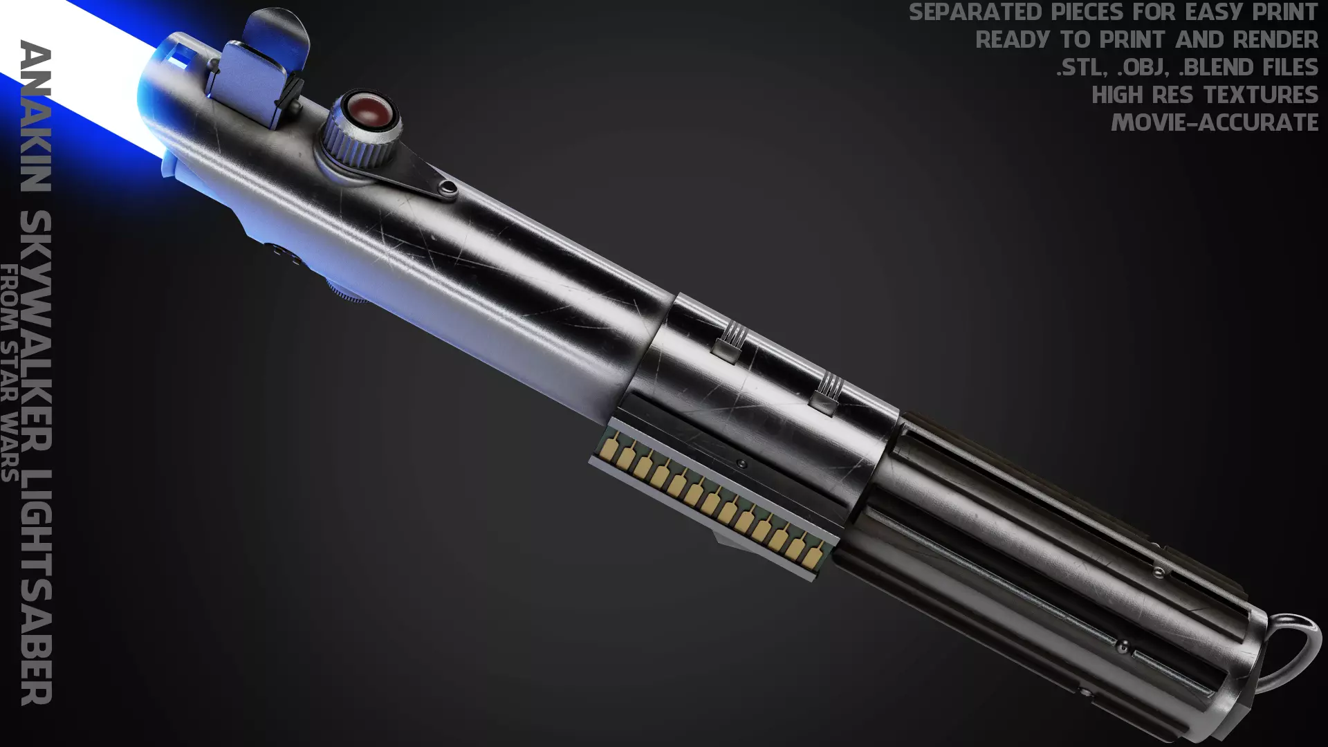 Anakin Skywalker Lightsaber for Cosplay 3D print model_0
