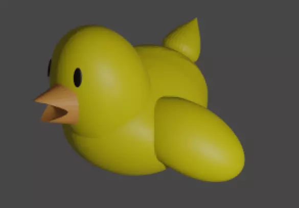 Shower duck 3D model_0